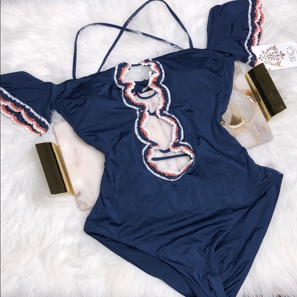 BECCA Other - BECCA CROCHET PANEL ONE PIECE SWIMSUIT